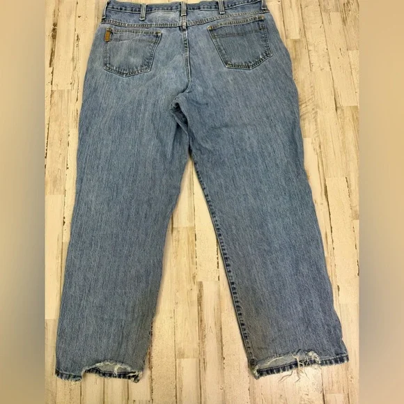 Cinch Up Workwear Straight Light Washed Jeans Men’s 38x30 Denim Thrashed - Picture 11 of 11